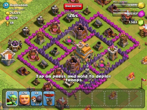 clash of clans single player reset