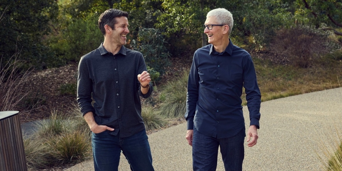 John Ternus and Tim Cook