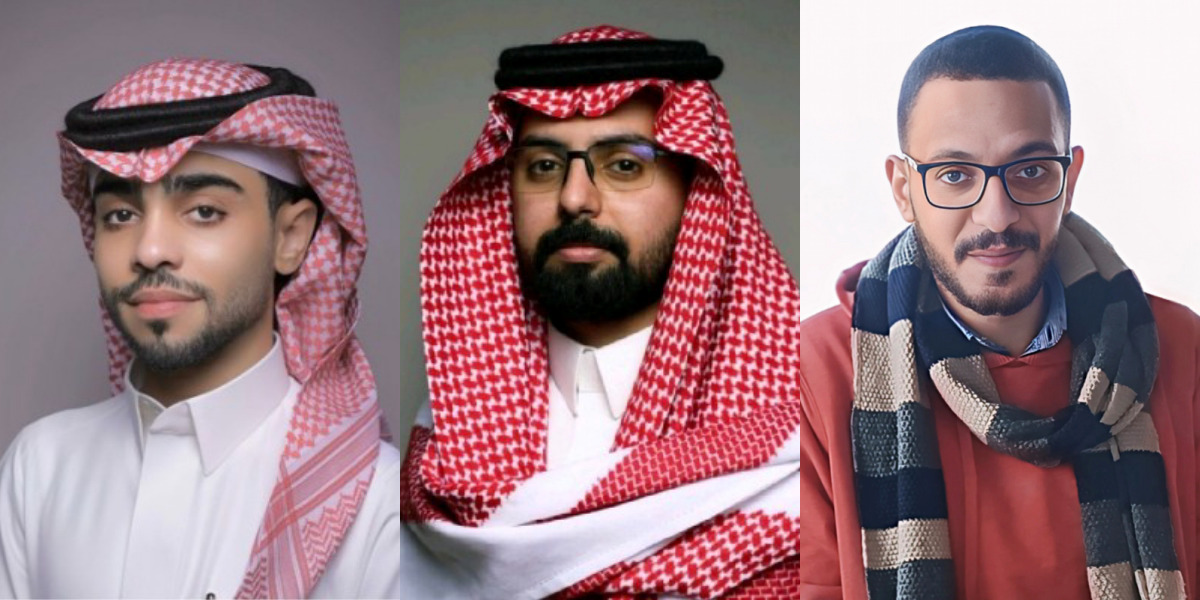 NJD Games CEO and founder Salman Almutiri (left) with co-founder and COO Waleed Alqahtany (middle) and game designer Ali Mahdi (right)