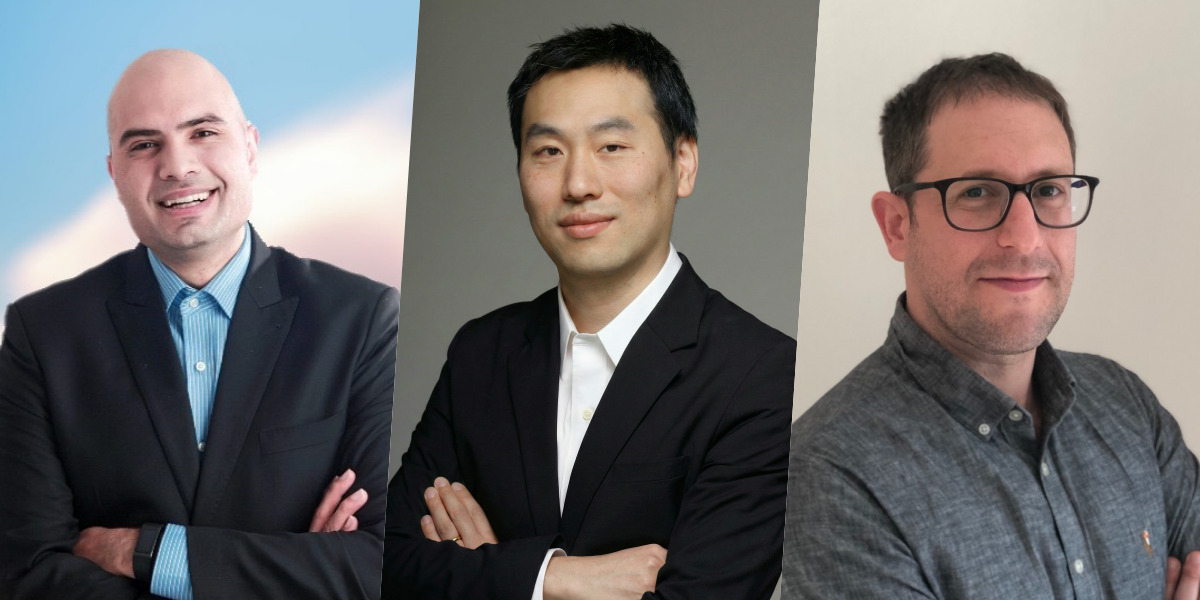Left to right: MStars.ai's Kash Ismail, Stonegate Games' Bo Mei and AppHarbr's Eran Navon.