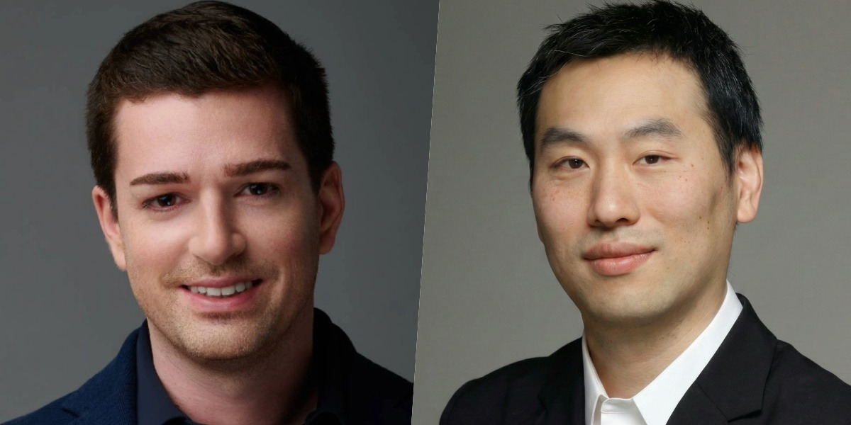 Left to right: Avia's Tom Van Dam and GoodDay Solution's Bo Mei.
