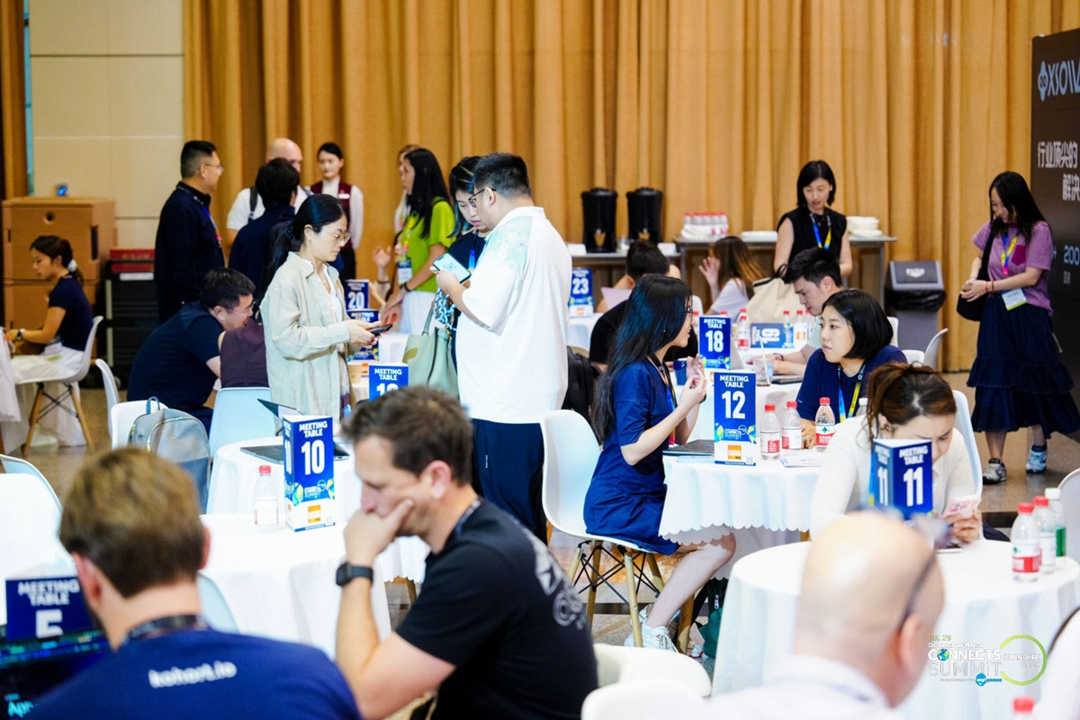 The meeting tables were busy all day