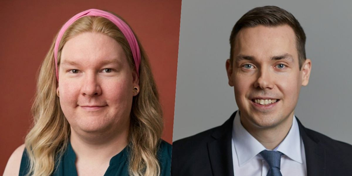 Left to right: Brimstone AI's Olivia Tunkelo and Nordia Law's Tuomas Pelkonen