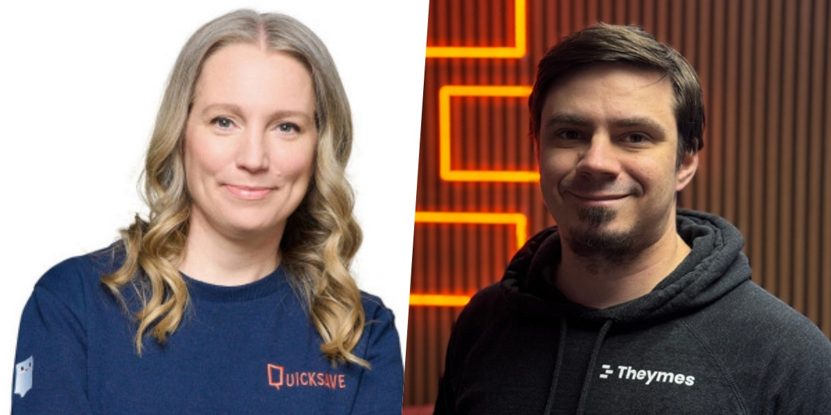 Playable.ai's Elina Arponen and Theymes' Tommi Koirikivi.