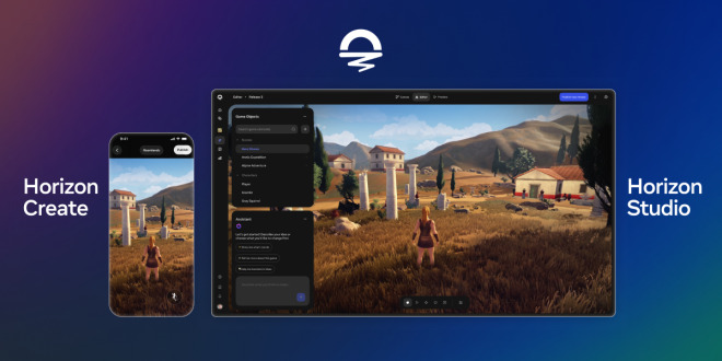 Meta、AIで2D・3Dのモバイルゲームが作れる「Horizon Create」と「Horizon Studio」を公開