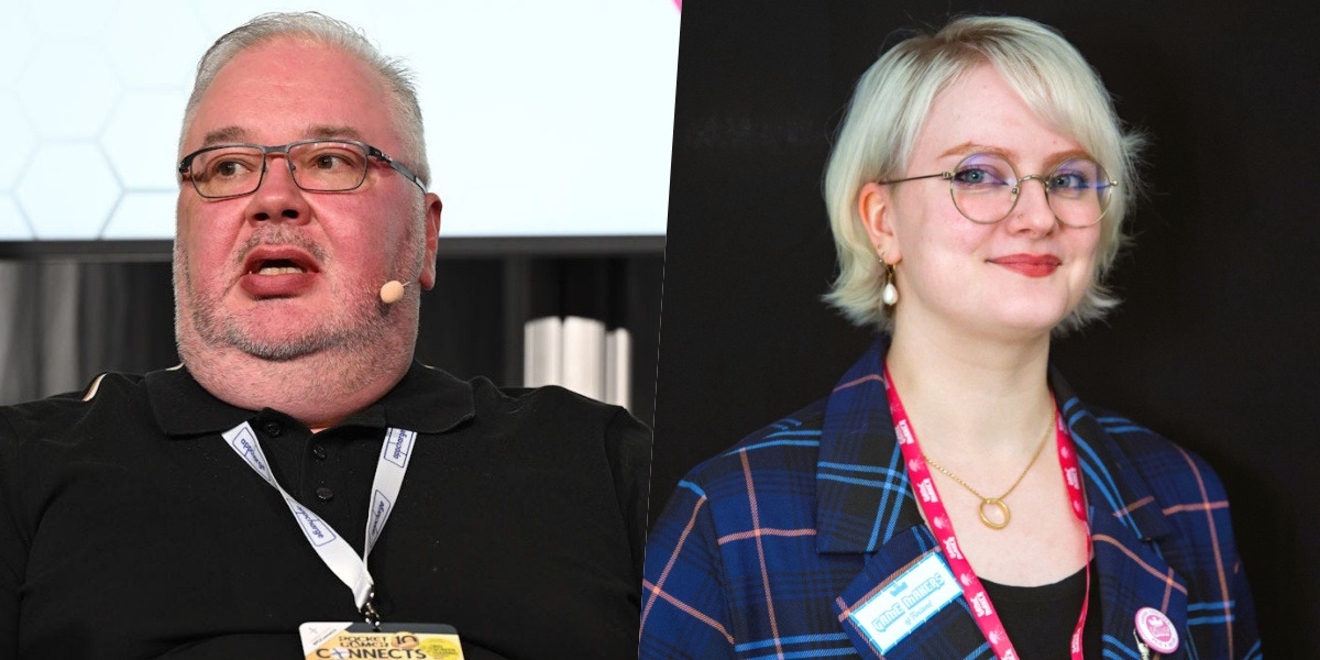 Brimstone AI's Jari Pauna and Game Makers of Finland's Wilma Ramona Ik&auml;heimone 
