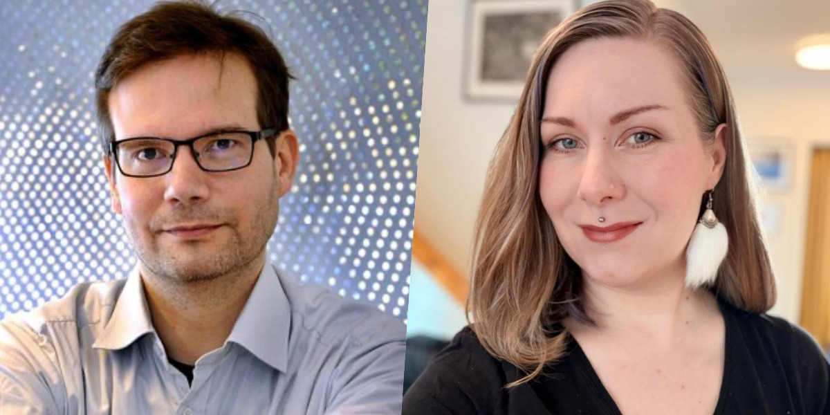 Left to right: Alalto University's Jaakko Kemppainen and Sholf Development's Karoliina Korppoo