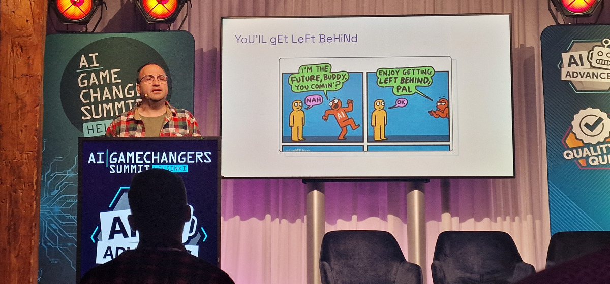 Luke Dicken speaks on AI at Pocket Gamer Connects Nordics 2026