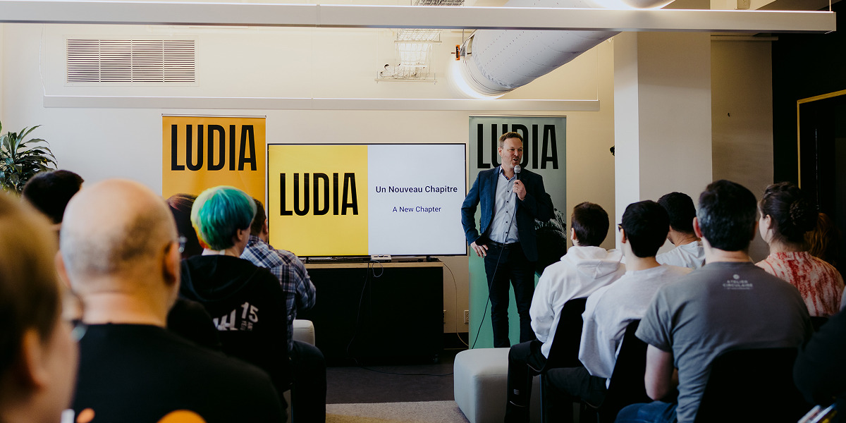 Jimmy Gendron with his team in Montreal&rsquo;s Old Port, home of Canada&rsquo;s largest independent mobile game studio.